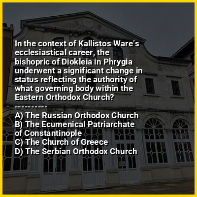 In the context of Kallistos Ware’s ecclesiastical career, the bishopric of Diokleia in Phrygia underwent a significant change in status reflecting the authority of what governing body within the Eastern Orthodox Church?