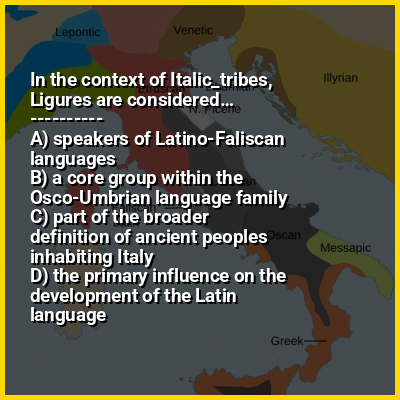In the context of Italic_tribes, Ligures are considered…