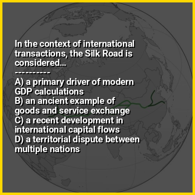 In the context of international transactions, the Silk Road is considered…