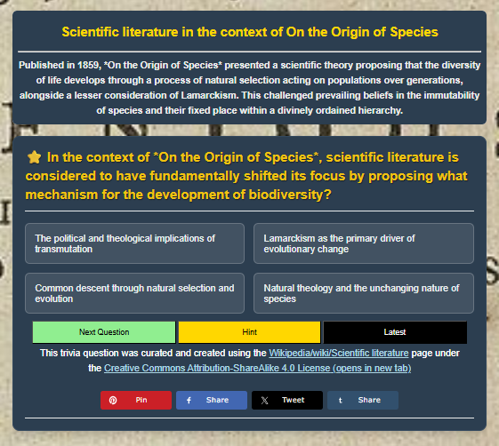 Single Trivia Question Mode Preview